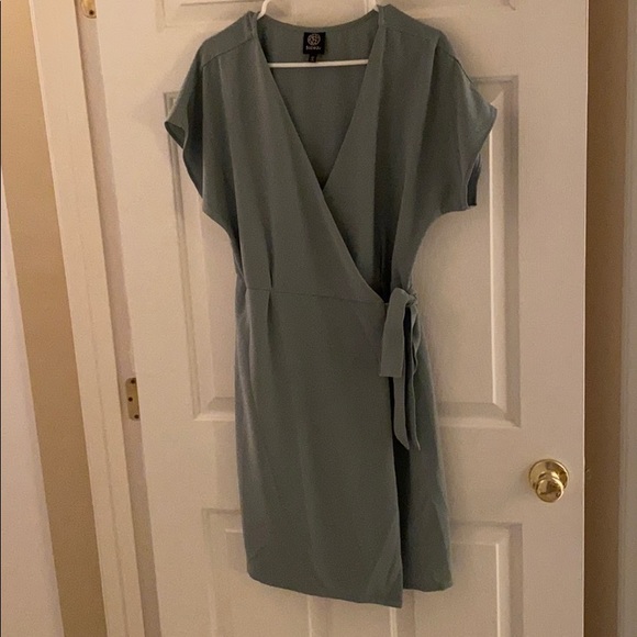 light green wrap dress